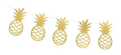 Girlang ananas guldfärgade i papper - Aloha Collection