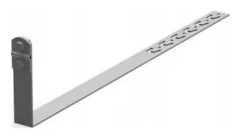 ELKO-BIS Roof tile holder L-450mm H-100mm galvanized with screw fasteners 100 10.4.1/Z/S OG/91003502 /
