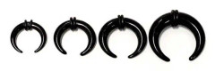 C-formad böjda taper / töjningar av akryl, 4mm-8mm, 4 st