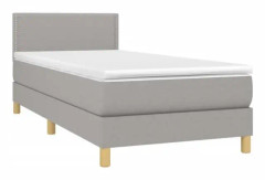 FHE - Resårbädd med madrass Ljusgrå 100x200cm Tyg - DX3816