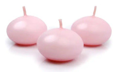 Flytande ljusskiva, matt, rosa, 4cm (1 pkt / 50 st.)