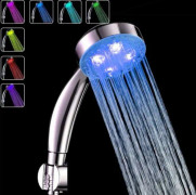 LED-duschhuvud med färgbyte, 7-färgad handhållen LED-dusch