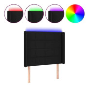LED sänggavel Svart 83x16x118/128 cm Tyg - YOSOO - Klassisk - Tidlös