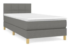FHE - Resårbädd med madrass Mörkgrå 100x200cm Tyg - DX8163