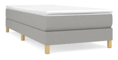 FHE - Resårbädd med madrass Ljusgrå 100x200cm Tyg - DX3840