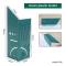 Blue Plastic Lightweight Triangle Ruler 45/90 Woodworking Square Protractor - 3D Multi Angle Layout Measuring Tools