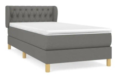 FHE - Resårbädd med madrass Mörkgrå 90x200 cm Tyg - YOSOO - DX2774