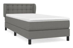 FHE - Resårbädd med madrass Mörkgrå 80x200 cm Tyg - YOSOO - DX2954