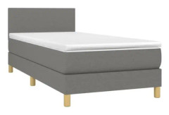 FHE - Resårbädd med madrass Mörkgrå 100x200cm Tyg - DX3521