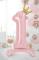 PartyDeco Folieballong 1 84 cm ljusrosa