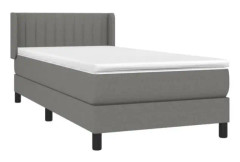 FHE - Resårbädd med madrass Mörkgrå 80x200 cm Tyg - YOSOO - DX3048