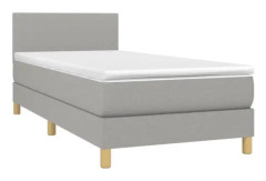 FHE - Resårbädd med madrass Ljusgrå 100x200cm Tyg - DX3825