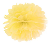 Mjukpapper Pompom, gul, 25cm