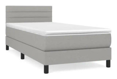 FHE - Resårbädd med madrass Ljusgrå 100x200cm Tyg - DX5808