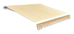 Markistyg Solros gul/vit 3x2,5 m (ram ingår ej) - VBE7334380600820-FIHERO