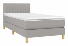 FHE - Resårbädd med madrass Ljusgrå 100x200cm Tyg - DX3809
