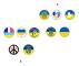 Ukraina flagga pins Ukraina märken Ukraina brosch flagga pins Ukr Viftande flagga pins Souvenir Memoria Collection 1-5