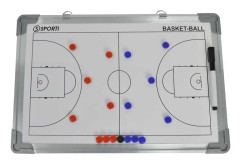 Liten dubbelsidig baskettavla 30x45cm Sporti France - vit