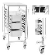 Cateringvagn med hylla för transport av 6x GN1/1-containrar