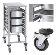 Cateringtransportvagn för 7x GN1/1-containrar, lastkapacitet upp till 50 kg
