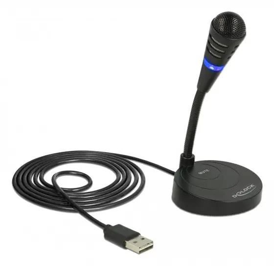 Delock - Mikrofon - USB - sortera
