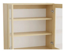 Mora Overskab 800x1000x320mm grå laminat/glas