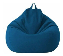 Soffpåse Lazy Bag Recliner Sofföverdrag Tyg Fåtöljöverdrag Stolsöverdrag Utan Fyllning Sittpuff Tatami Vardagsrumsmöbler (Blå, 70 80Cm)