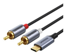 UGREEN CM451 USB-C to 2x RCA (Cinch) cable 1.5m (black)