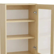 Mora Overskab 800x500x320mm grå laminat/glas