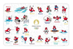 Bordduk - OL-SPEL PARIS 2024 - 43 x 28 cm - Flerfärgad - Tvättbar - Rektangulär