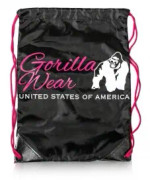GW Drawstring Bag, black/pink