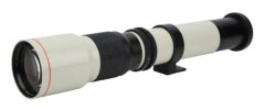 VBESTLIFE manuell fokuslins VBESTLIFE teleobjektiv 500 mm telefokuslins vit