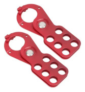 VBESTLIFE Lockout Tagout Hasp - 6-hålsdesign - Sabotagesäkert stål - Stöttålig - Vit