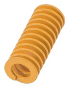 FHE Gjutfjäder 2st OD 10mm ID 5mm Högprecisionsstål Gul Mindre lätt belastning DIY-formfjäder