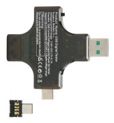 FHE- USB C Tester USB C Spänning Strömtestare LCD-skärm Högprecision USB Typ C Micro USB Colorful Tester