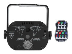 HURRISE Scenlampa 15W LED Scenljus, Mini RGB-lampa med 60 mönster för Bar KTV Club Party Entertainment Sono Stage
