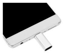 FHE-Mini Bärbar Lightning till Micro USB-adapter för Galaxy Note 2/3/4 Silver