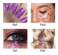 FHE Nagelglitterflingor Nail Art Körsbärsform Glittrande Manikyr Dekoration Paljetter Rosa 50g