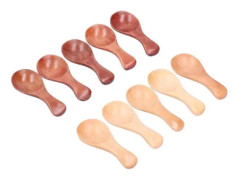ARAMOX kryddsked 10st mini träsocker saltpulver krydda sked med handtag