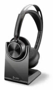 Poly Voyager Focus 2 UC - Headset - On-Ear - Bluetooth - trådlös, trådbunden - aktiv brusreducering - Adapter USB-C via Bluetooth - Zoomcertifierad