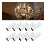 FHE-ljuslamphållare Tube E14 metallrör för ljushållare, DIY Electric White