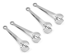 Set med 4 små serveringstänger - Mini rostfria aptitretare