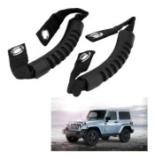 ARAMOX Grepphandtag för JEEP 2st Bil Baksäte Baksäte Nackstöd Handtag Set med hål för