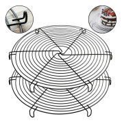 Rund tårta kylare tråd bakning ångkokare, diameter 12 tum, ångkokare bakning tårta kall rack, grönsaksställ avlopp