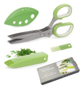 Feliciay Multifunktionella Gourmet Saxar Set med 5 Rostfria Blad för Kyckling, Fjäderfä, Kött, Fisk, Sallad, Grönsaker, Persilja, Koriander -