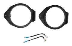 FHE 2st 6,5 tum/16,5 cm högtalare Installation Spacer Update Ring Adapter Svart med ledningsnät