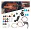 FHE Gitarrtillbehör Färgad strängsats Tuner Capo Bridge Pins CR2032