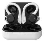 T&G T40 TWS IPX6 Vattentäta Hängande Öron Trådlösa Bluetooth-hörlurar med Laddningsbox Vit