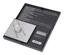 FHE-chelle Mini Portable High Precision LED Digital Pocket Scale Guld Silver Diamond Smycken (100g/kulinariskt glas