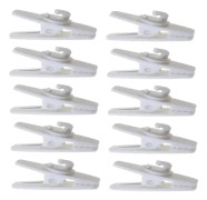 10 st vita hörlursklämmor, hörlursklämma med 360 graders vridbar
